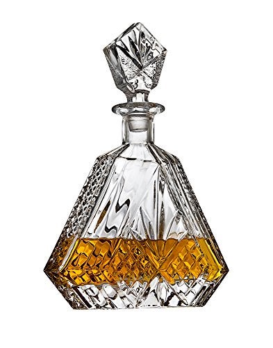 Lefonte Whiskey Decanter for Liquor Scotch Bourbon or Wine, Irish cut Triangular - 750ml - Image 2