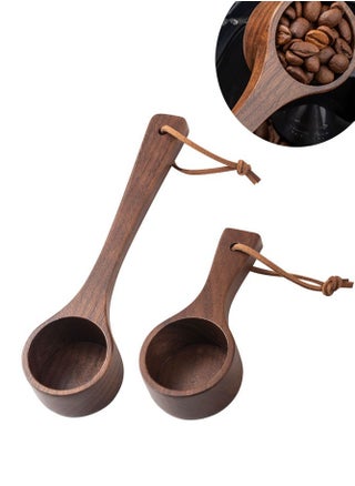 Wooden coffee bean spoon, black walnut long and short handle, measuring spoon, powder seasoning measuring spoon, teaspoon, set of 2 - pzsku/Z36AA6A1E96B3D110531AZ/45/1747822195/19fb7b88-e9a6-4f7a-af65-ba78b57eb238