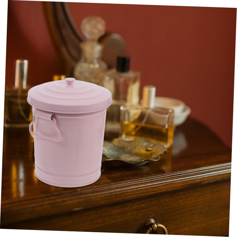 Compact Mini Trash Can With Lid For Desk Office Bathroom Camping Small Space Organizer - Image 5