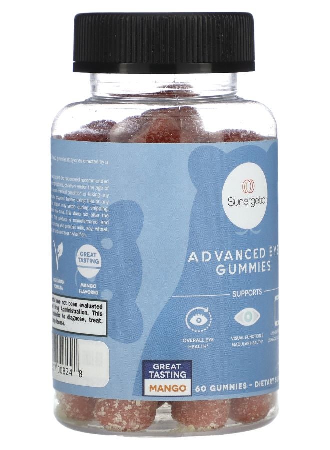 Sunergetic Advanced Eye Gummies Mango 60 Gummies - Image 2