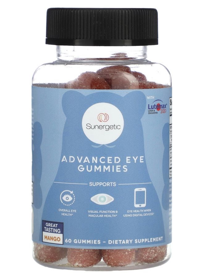 Sunergetic Advanced Eye Gummies Mango 60 Gummies - Image 1