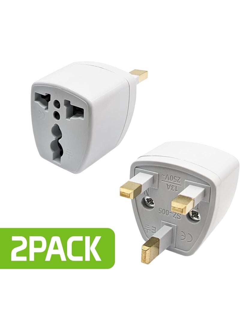 HI PLASST PINS N PLUGS HiPlasst Universal Adapter for UK Pack of 2 India to UK Plug Adpater UAE Travel Adapter Plug Hong Kong Adapter TypeG UKLondonDubaiSingapore  - Image 2