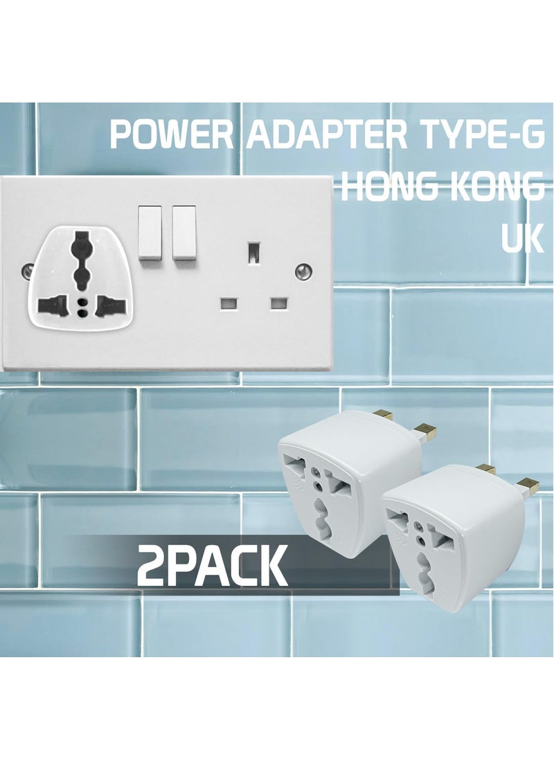 HI PLASST PINS N PLUGS HiPlasst Universal Adapter for UK Pack of 2 India to UK Plug Adpater UAE Travel Adapter Plug Hong Kong Adapter TypeG UKLondonDubaiSingapore  - Image 3