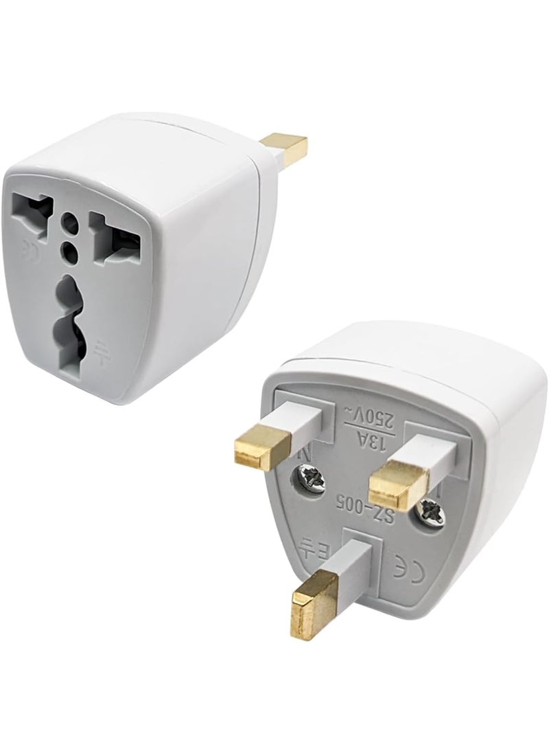 HI PLASST PINS N PLUGS HiPlasst Universal Adapter for UK Pack of 2 India to UK Plug Adpater UAE Travel Adapter Plug Hong Kong Adapter TypeG UKLondonDubaiSingapore  - Image 1