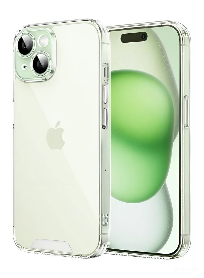 Space Clear Case for iPhone 15 - Drop Protection, Scratch Resistant, Anti-Yellowing with Dual Layer Protection, Slim and Clear Design - Image 1