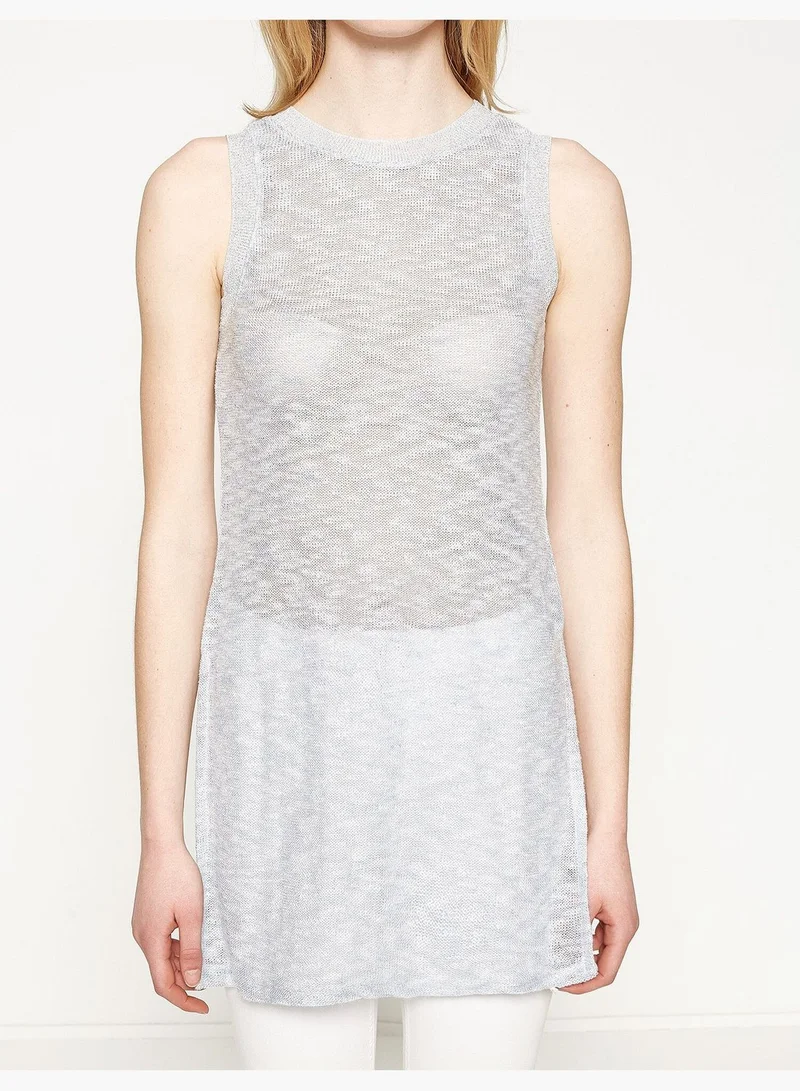 كوتون Slit Detailed Tunic