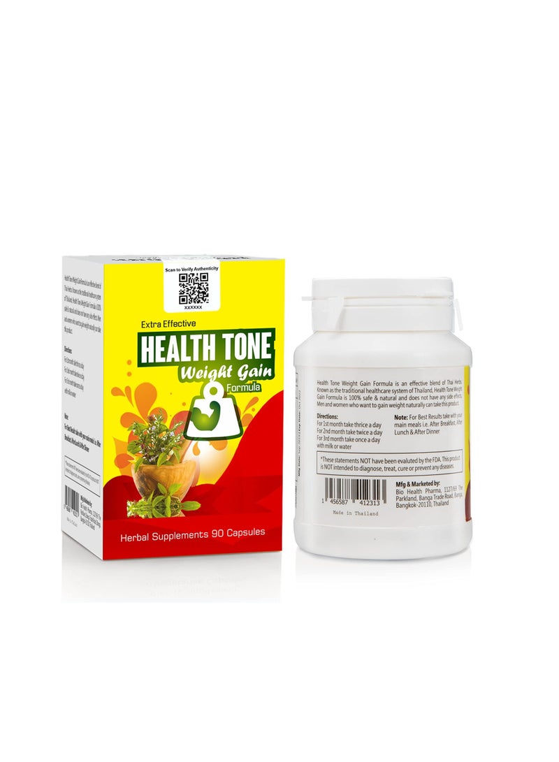Health Tone Extra Effective Weight Gain Capsules - 90 Capsules - Image 2