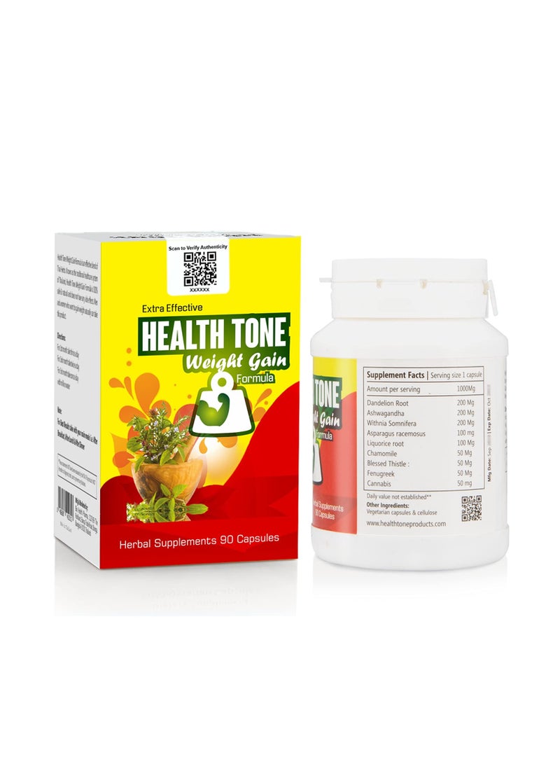 Health Tone Extra Effective Weight Gain Capsules - 90 Capsules - Image 3