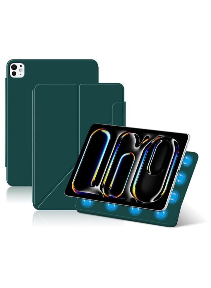 حافظة مغناطيسية متوافقة مع آي باد برو 13 بوصة 2024 (إم 4 ، 7 جنرال) ، حافظة أقراص ذكية مغناطيسية ، حامل متعدد الرؤية