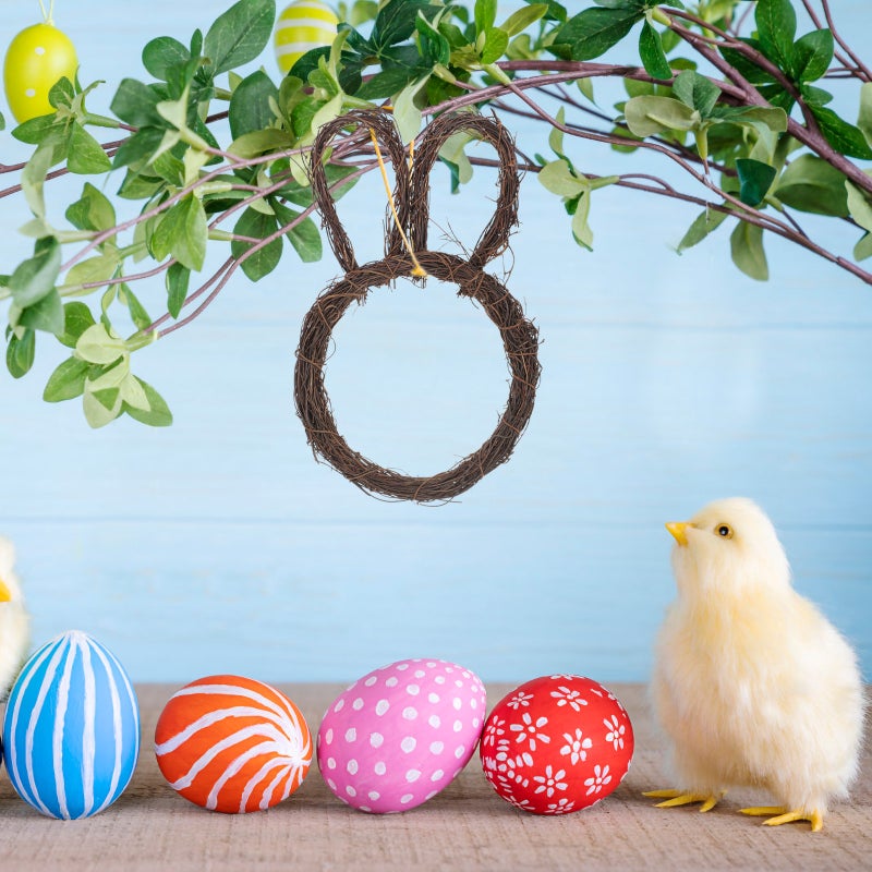 Rattan Bunny, Festive Party Decor, DIY Garland for Home Layout - Image 5