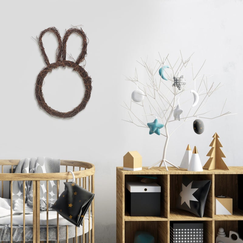 Rattan Bunny, Festive Party Decor, DIY Garland for Home Layout - Image 4