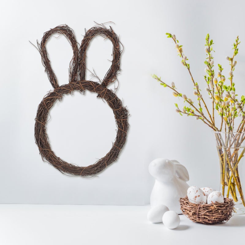 Rattan Bunny, Festive Party Decor, DIY Garland for Home Layout - Image 3