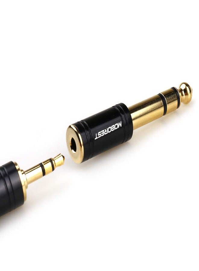 MOBOREST 1/4'' (6.35mm) Male TRS Plug to 1/8'' (3.5mm) Female Socket Stereo Audio Jack Pure Copper Adapter for Headphone, Amp, Adapte - Black 1PCS - Image 5