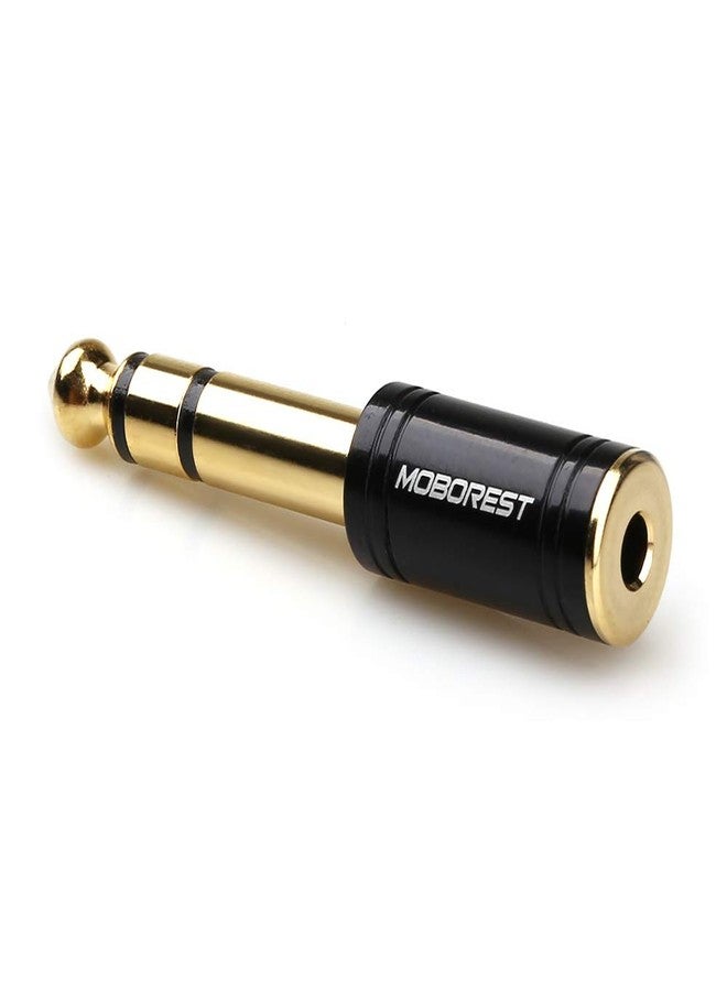 MOBOREST 1/4'' (6.35mm) Male TRS Plug to 1/8'' (3.5mm) Female Socket Stereo Audio Jack Pure Copper Adapter for Headphone, Amp, Adapte - Black 1PCS - Image 4