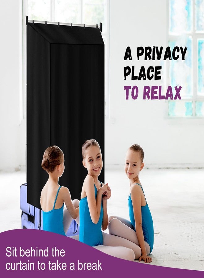 RunNico Three Sides Privacy Curtain for Dance Bag, Portable Dancer Changing Curtain with Storage Bag, Backstage Privacy Changing Room for Training Competition Accessories Outdoor Camping (Black) - Image 5