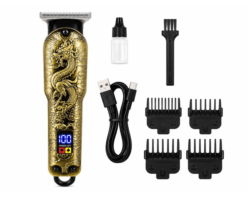 VENDIX Professional Hair Trimmer Rechargeable Cordless Beard Trimmer LED Display USB Fast Charge Precision Cutting Machine for Men - Image 1