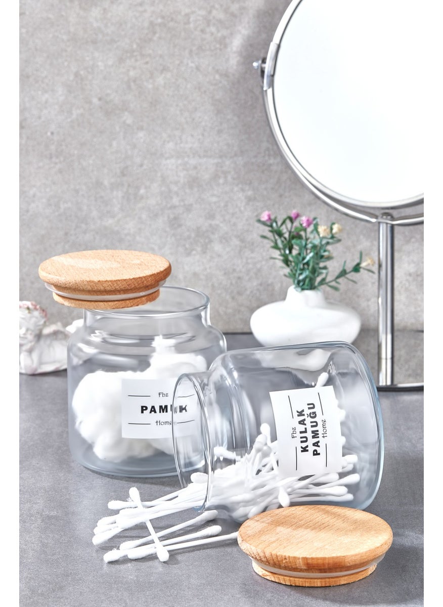 Fbz Home Glass Ear Cotton and Cotton Pad 500ML  - Image 2