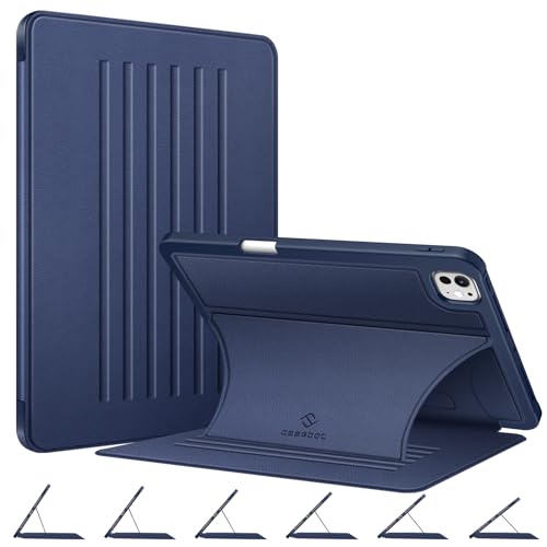 Fintie Magnetic Stand Case for iPad Pro 11-inch (M5) 2025 / (M4) 2024 - Multiple Angles Shockproof Rugged Soft TPU Cover with Pencil Holder, Auto Wake/Sleep, Navy - Image 1
