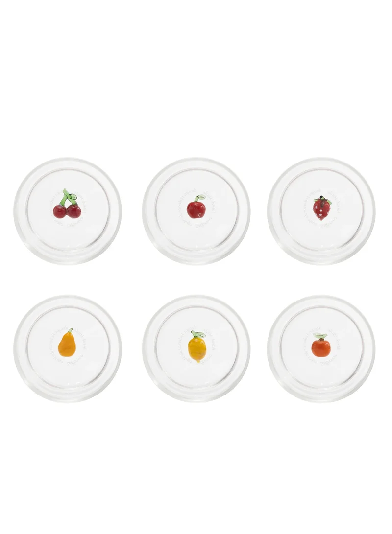 Zafferano Teca Frutta Glass Tumbler Assorted Symbol (6)