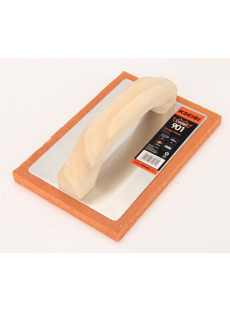 KSEIBI Foam Plastering Trowel with Orange Handle - Designed for Comfort and Efficiency Lightweight, Durable, and Ideal for Professional and DIY Plastering Projects. - Image 1