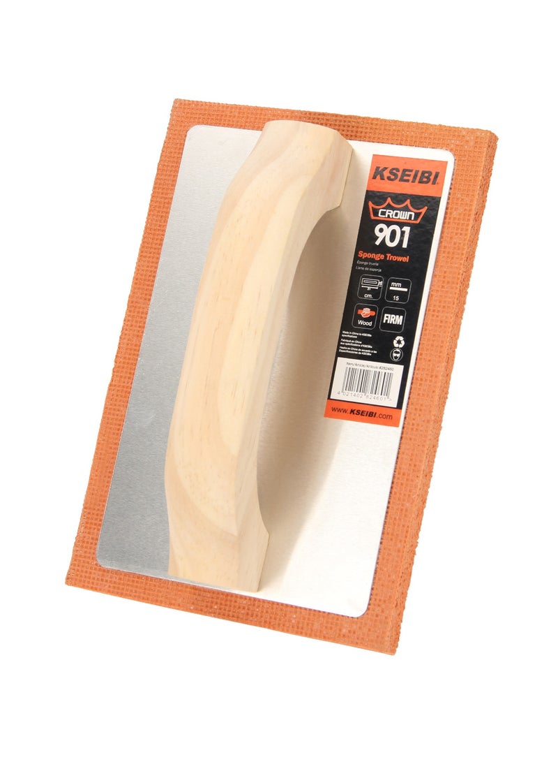 KSEIBI Foam Plastering Trowel with Orange Handle - Designed for Comfort and Efficiency Lightweight, Durable, and Ideal for Professional and DIY Plastering Projects. - Image 2