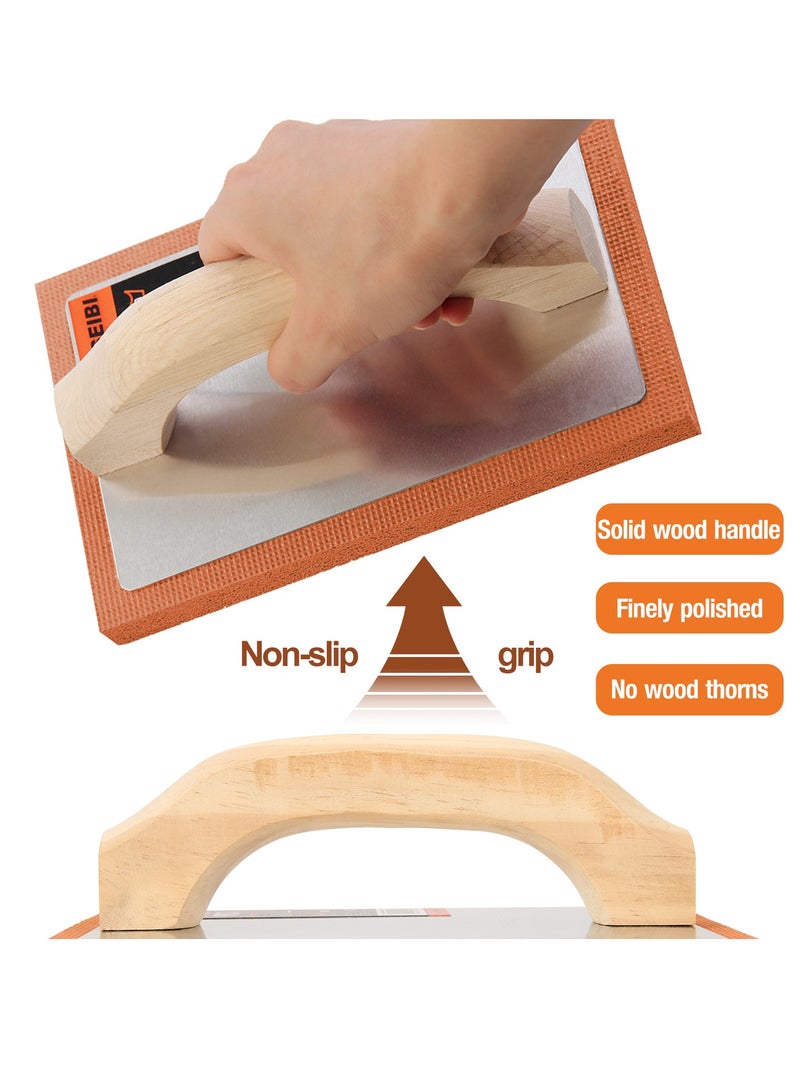 KSEIBI Foam Plastering Trowel with Orange Handle - Designed for Comfort and Efficiency Lightweight, Durable, and Ideal for Professional and DIY Plastering Projects. - Image 4