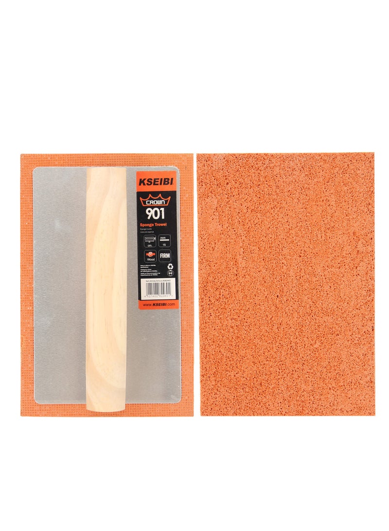 KSEIBI Foam Plastering Trowel with Orange Handle - Designed for Comfort and Efficiency Lightweight, Durable, and Ideal for Professional and DIY Plastering Projects. - Image 5