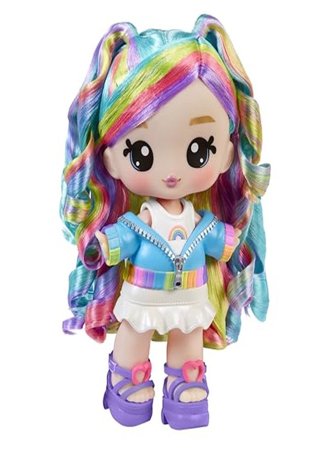 Yummiland Large Doll + Lip Gloss Pet - Skyler Rainbow Belt, with DIY Lip Gloss Kit, Ages 4+ - Image 5