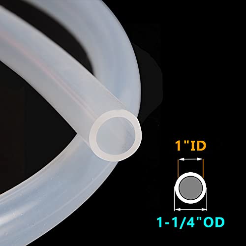 Feelers 1"ID-1-1/4" OD Silicone Tubing Food Grade Pure Silicon Tube High Temp Home Brewing Winemaking Silicone Hose Tubing, 9.84ft Length - Image 2