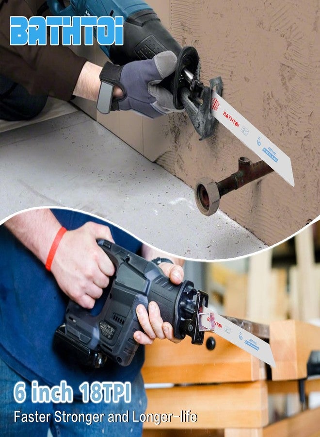 BATHTOI 25 Pack 6 Inch 18 TPI Reciprocating Saw Blades - Image 3
