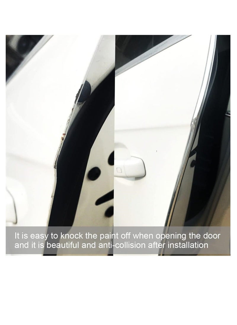 Generic Car Door Edge Guards Chrome 16FT Universal U Shape Moulding Trim Strip Automotive Guard Door Protector Edge Guard Decorative for Sedans Trucks SUV ATV  - Image 5