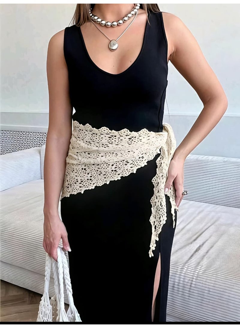 شي إن وشاح نسائي من الدانتيل الزهري، قطعة واحدة، من شي إن - Image 5