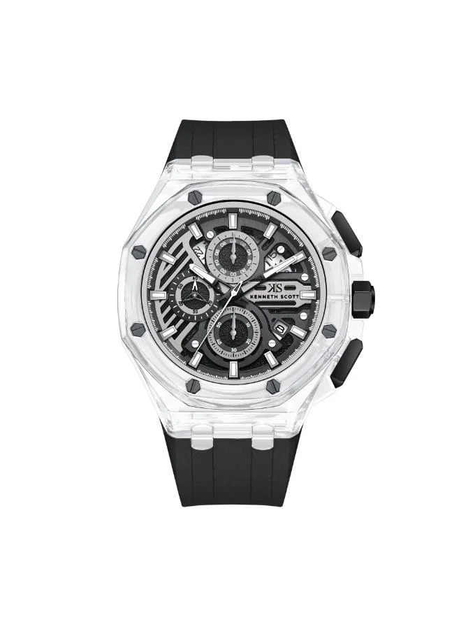 Kenneth Scott Men's Chronograph  Black  Dial Watch - K26109-ZSBB