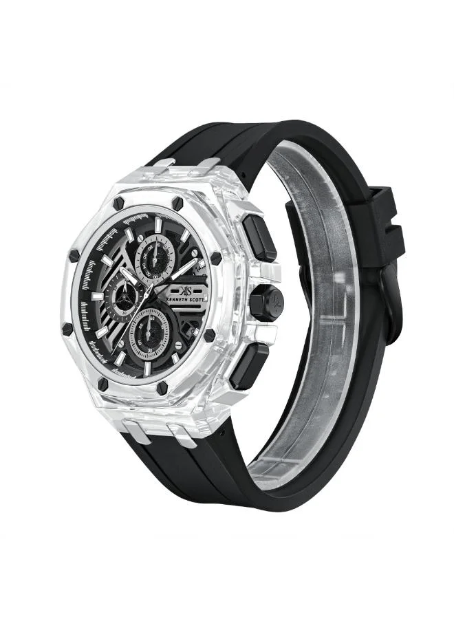 KENNETH SCOTT  Kenneth Scott Men's Chronograph  Black  Dial Watch - K26109-ZSBB for Men | Best Price UAE