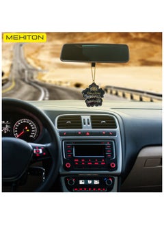 MEKITON MEKITON Handmade Resin Car Pendant, Arabic Travel Dua Al Safar & Ayat ul Kursi Car Rear Mirror Hangers - Car Decor Hanging Charm Decor Interior Accessories (Black Leaf)  - Image 5