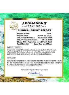 Aromasong 100% Pure Dead Sea Mud Mask 5 Minute Mask No Ingredients Added For Face & Skincare Blackhead Remover Antiaging Pore Minimizer  - Image 4