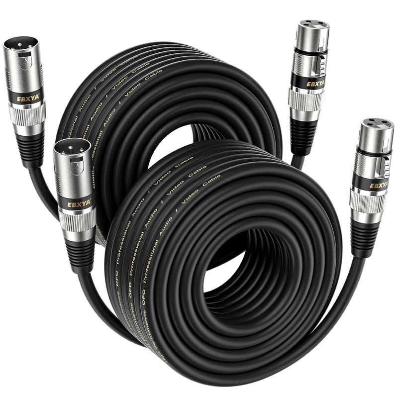 EBXYA XLR Cable Microphone Cable 15M Balanced Male to Female XLR Patch Cables for PA System, Studio Recorder, Amplifier, Mixer - Image 1