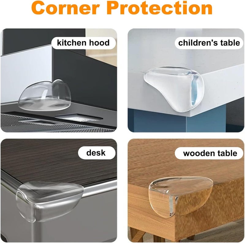 CHENYA 16 Pack Clear Corner Protectors for FurnitureTable Corner ProtectorsFurniture Corner Guard  Edge Safety Bumpers for Table Edges  Sharp CornersL Shape - Image 4