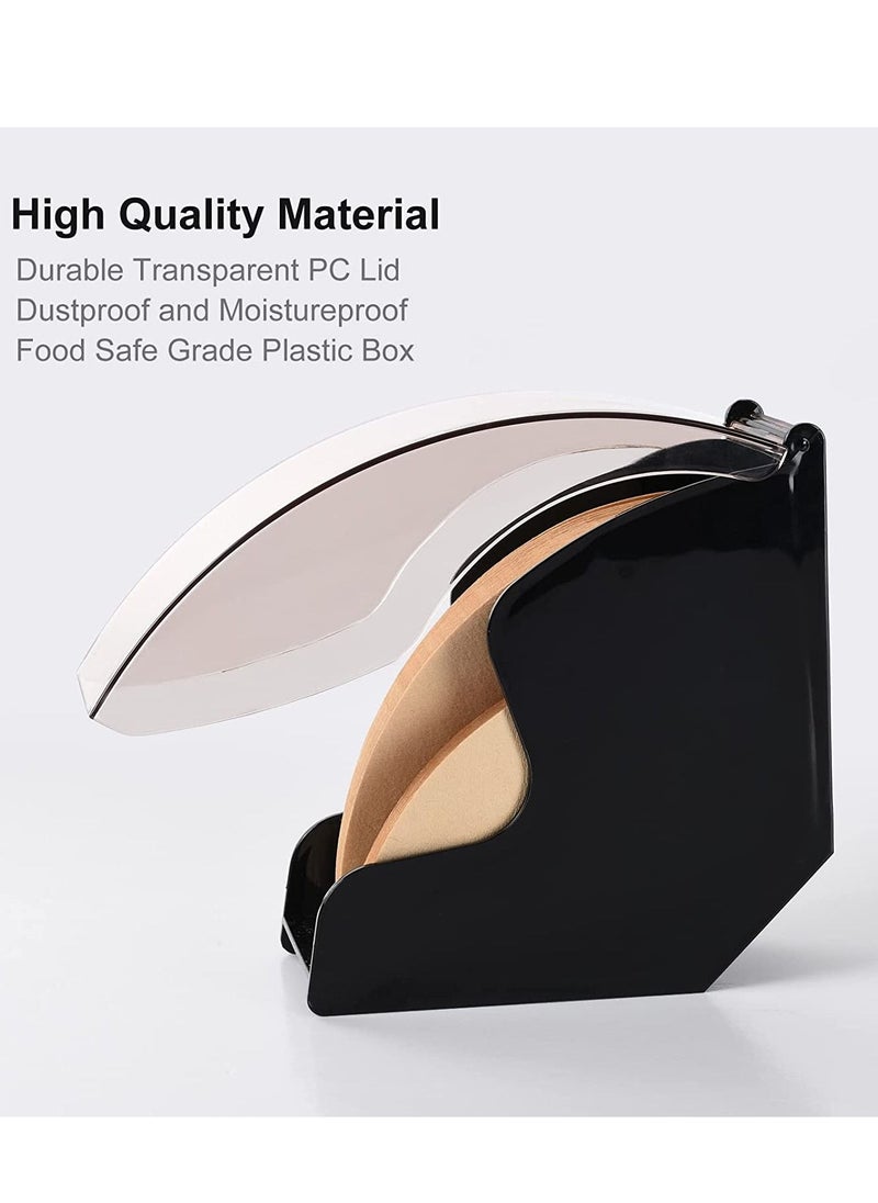 EqiEch - Hand-Drip Coffee Filter Holder With Dust-Proof Cover,Coffee Filter Box Suit For #01,#02 And V60 Filter Paper Size,Pour Over Coffee Filter Paper Storage Box,V60 Filter Paper Rack Holder Stand - Image 1
