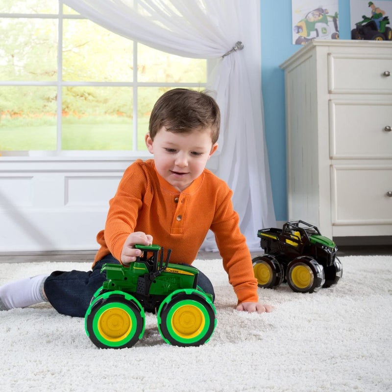 John Deere TOMY Monster Treads Lightning Wheels - John Deere Tractor - Motion Activated Light Up Monster Truck Toy - John Deere Tractor Toys with Monster Truck Tires - Ages 3 Years and Up - Image 5