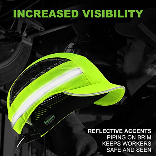 GREEN DEVIL Bump Cap for Safety Baseball Cap Style Hard Hats for Adult Men Women Breathable Lightweight Safety Hat for Head Protection with Reflective Stripes - Image 4