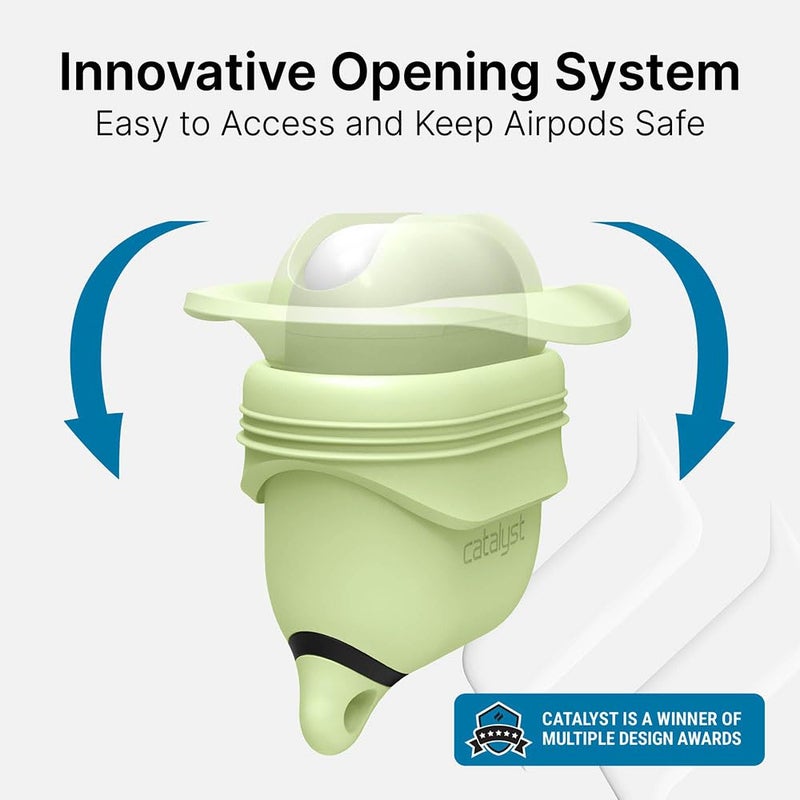 Catalyst Waterproof Case for AirPods 2nd Generation and AirPods 1st Generation - Wireless and USB-C Charging High Drop Protection AirPods Gen 2 and Gen 1 Case with Carabiner, One Piece Design - Image 4