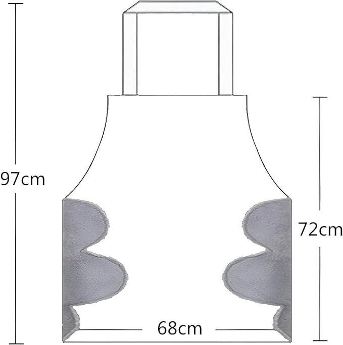 مريلة طبخ للجنسين - مريلة مطبخ مقاومة للماء والزيت مع ميزة المسح اليدوي، تصميم عصري، جيب كبير، حجم قابل للتعديل للراحة والراحة في المطبخ - Image 2
