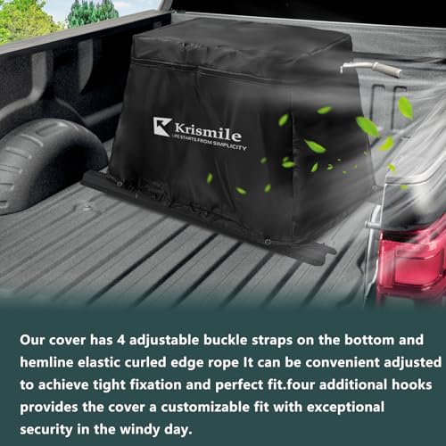 Krismile 5th Wheel Hitch Cover with Plush Lining,Heavy Duty Waterproof UVproof Fifth Wheel Trailer Hitch Cover Fits 15K-26K 5th Wheel Hitch.(Only Cover,Black) - Image 5
