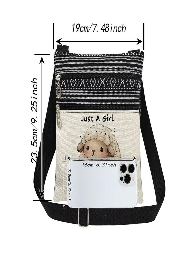XiaoGalaee "Who Loves Sheep Print Crossbody Bag Adorable Sheep Print Adjustable Shoulder Strap Messenger Bag Adult Travel Purse Birthday Gift for Women Sister Teen - Image 4