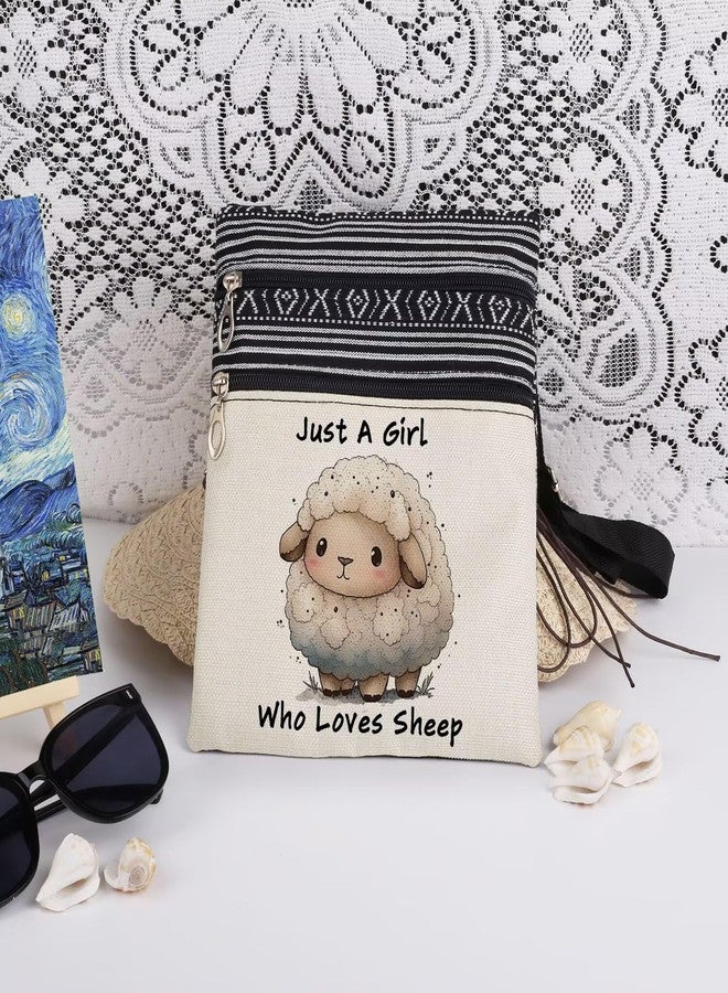 XiaoGalaee "Who Loves Sheep Print Crossbody Bag Adorable Sheep Print Adjustable Shoulder Strap Messenger Bag Adult Travel Purse Birthday Gift for Women Sister Teen - Image 3