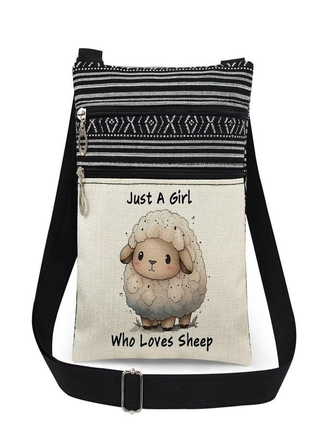 XiaoGalaee "Who Loves Sheep Print Crossbody Bag Adorable Sheep Print Adjustable Shoulder Strap Messenger Bag Adult Travel Purse Birthday Gift for Women Sister Teen - Image 1