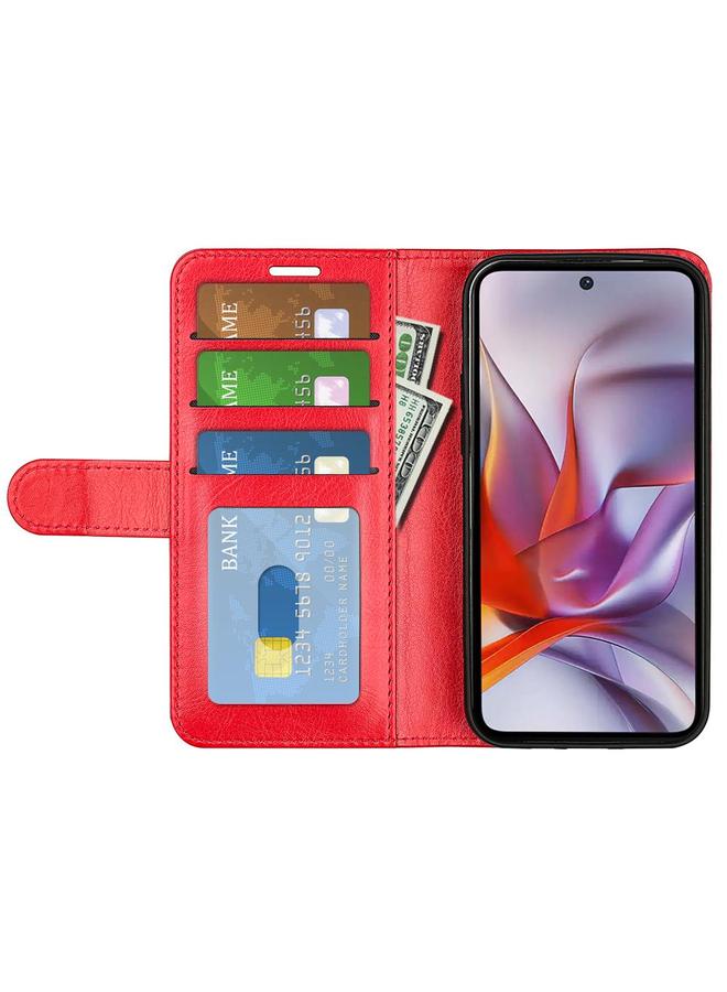 erorex Case For Motorola Moto G 5G 2025 R64 Texture Horizontal Flip Leather Phone Case - Image 4