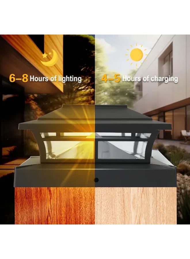 أضواء سطح الشمس الدافئة 4 قطع، مصابيح ليد مدمجة من الأبس، إضاءة خارجية - Image 5