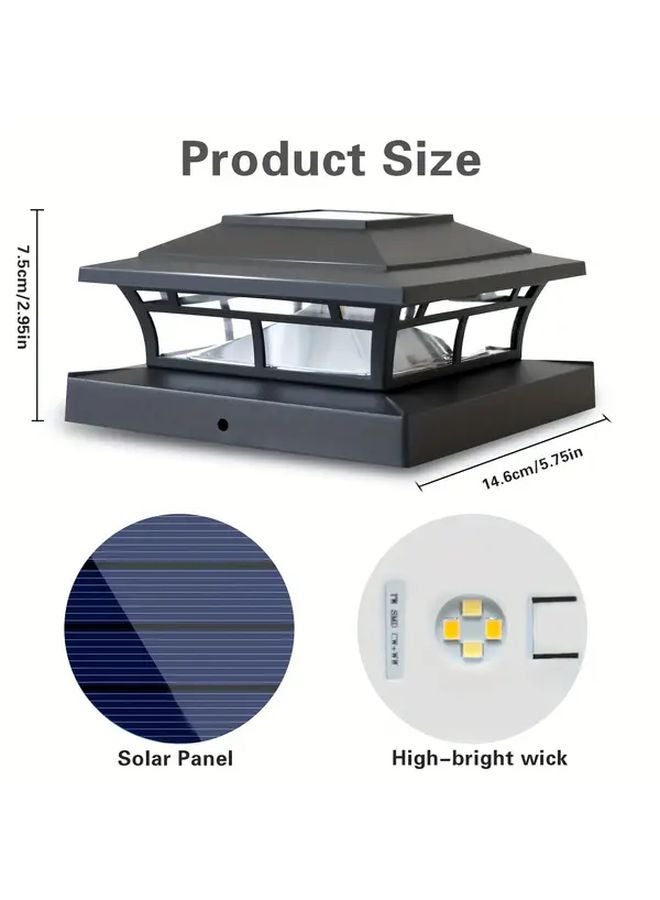 أضواء سطح الشمس الدافئة 4 قطع، مصابيح ليد مدمجة من الأبس، إضاءة خارجية - Image 4